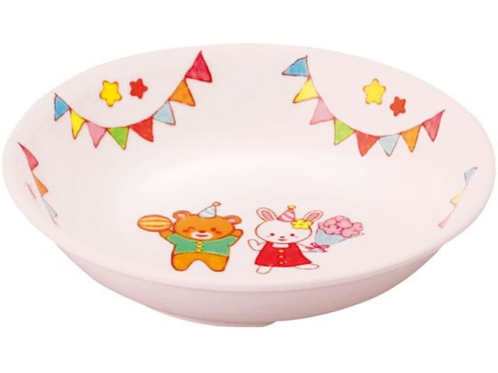 メラミン子供食器 みんなともだち。 小皿 YME-2 ピンク