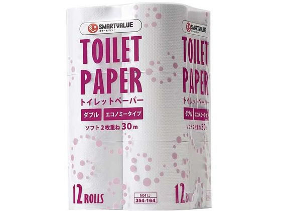 スマートバリュー トイレットペーパー E ダブル 12個 N041J