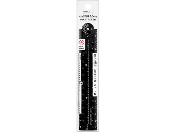 ミドリ(デザインフィル) マルチ定規30cm 黒A 42300006 ミドリ(デザインフィル) マルチ定規30cm 黒A 42300006