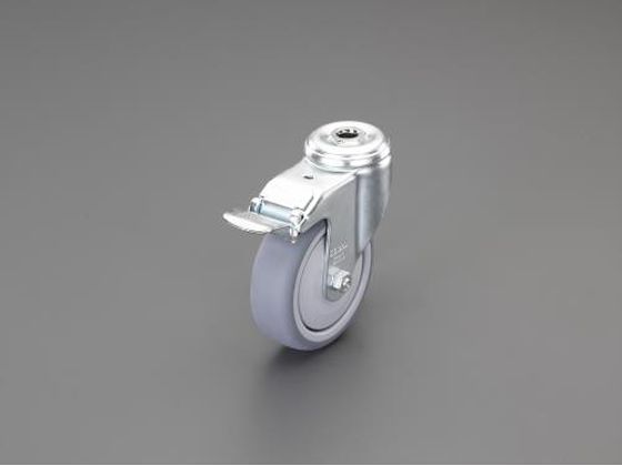 エスコ キャスター 自在金具 穴付 ブレーキ付 50mm EA986GF-705