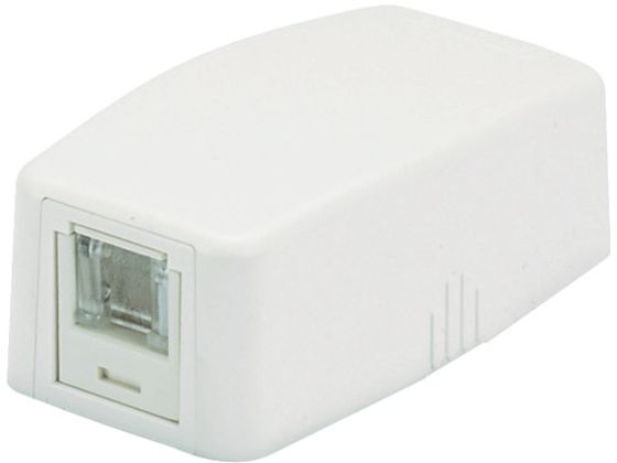 パンドウイット CAT6スプリングシャッター付ローゼットキット 1個口 白