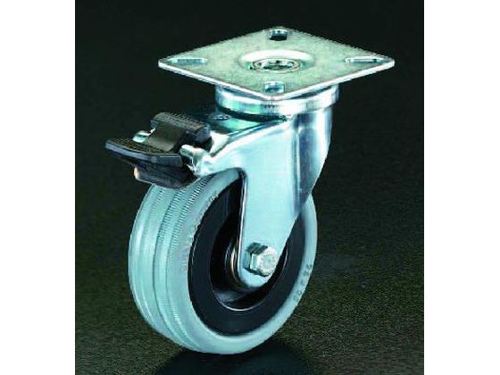 エスコ キャスター 自在金具 後輪ブレーキ付 50mm EA986GH-1