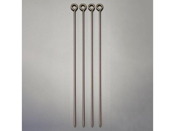 エスコ ロープ止め金具 丸型 黒4本 φ9.0×300mm