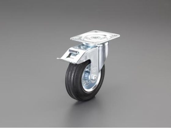 エスコ キャスター 自在金具 ブレーキ付 耐熱 125mm EA986GL-22