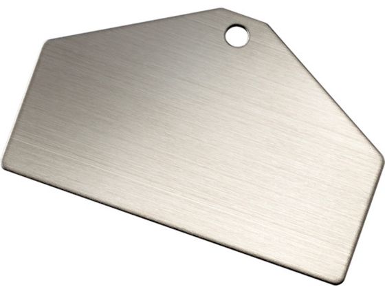 緑十字 ステンレス製ベース札(無地札) シルバー 50×80mm 10枚組
