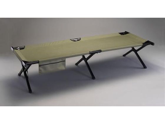 エスコ ベッド ポータブル OD色 2020×760×490mm EA913YG-10