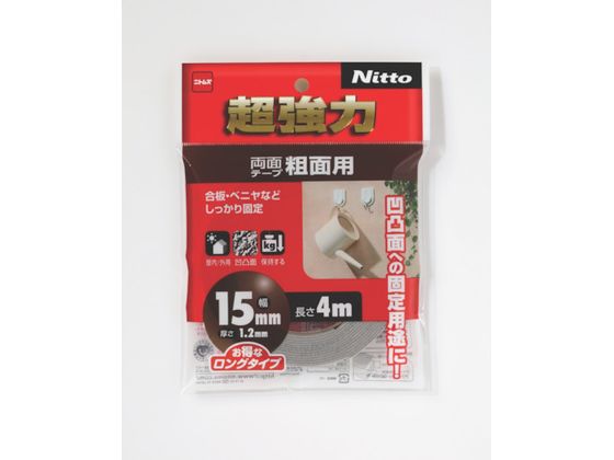 ニトムズ 超強力両面テープ粗面用15×4 T4592