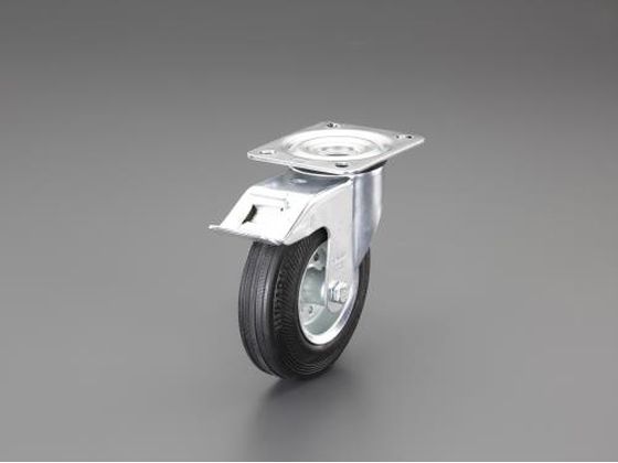 エスコ キャスター 自在金具 ブレーキ付 80mm EA986H-21