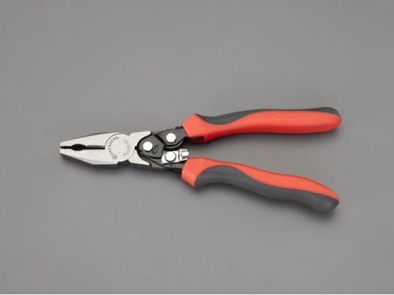 エスコ ペンチ 倍力型・ばね付 210mm EA534CR-200A