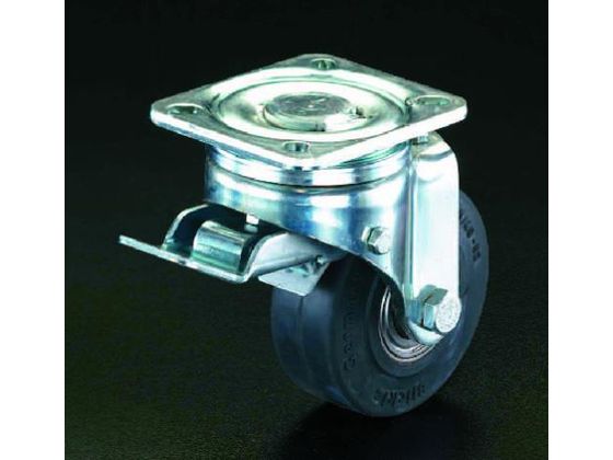 エスコ キャスター 自在金具 前輪ブレーキ付 200mm EA986HJ-14