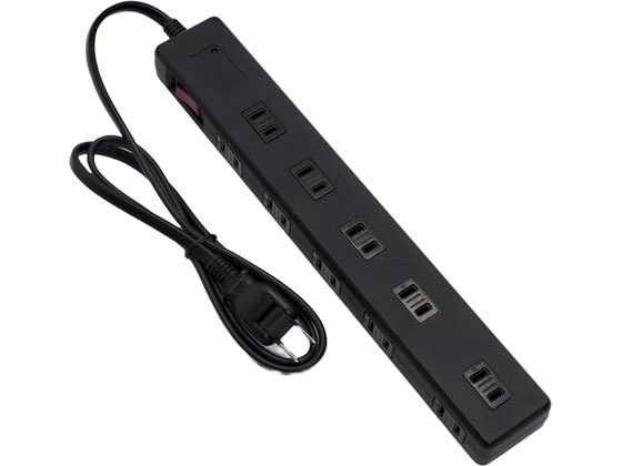 星光商事 10個口 電源タップ 黒色 1m SK-2P10ACBR01BK 星光商事 10個口 電源タップ 黒色 1m SK-2P10ACBR01BK