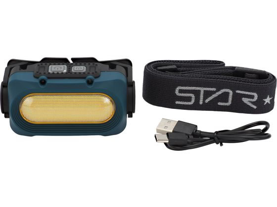 星光商事 充電式COBヘッドライト 青色 SK-HL370CCHBLが1,687円