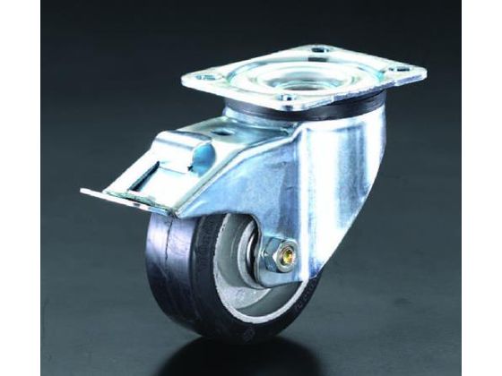 エスコ キャスター 自在金具 後輪ブレーキ付 160mm EA986JE-3