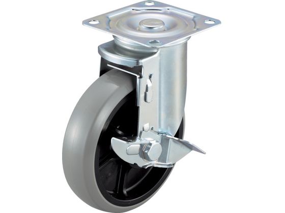 ワコー エアーキャスター(自在車ストッパー付) 125mm ウレタン車 AHG-125-GUDS