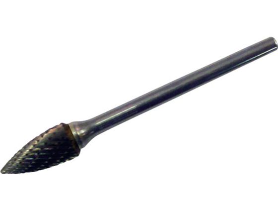 スーパー スーパー超硬バー ロー付タイプ ポイント型(ダブルカット)刃径:6.3mm 刃長:12.7mm 軸径:3.0mm SB4B07 スーパー スーパー超硬バー ロー付タイプ ポイント型(ダブルカット)刃径:6.3mm 刃長:12.7mm 軸径:3.0mm SB4B07