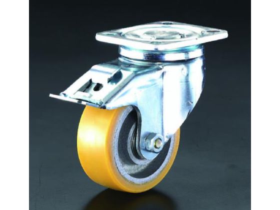 エスコ キャスター 自在金具 後輪ブレーキ付 175mm EA986KG-14