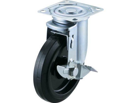 ワコー エアーキャスター(自在車ストッパー付) 125mm ゴム車 AHG-125-NRBDS