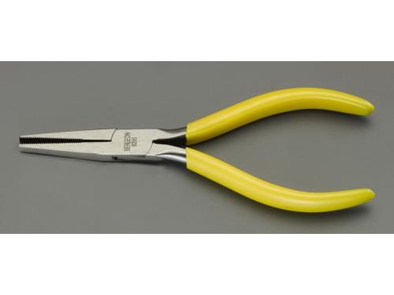 エスコ 精密プライヤー フラット ギザ付 140mm EA537HA-4