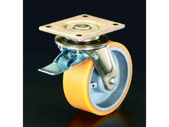 エスコ キャスター 自在金具 前輪ブレーキ付 150mm EA986KR-1