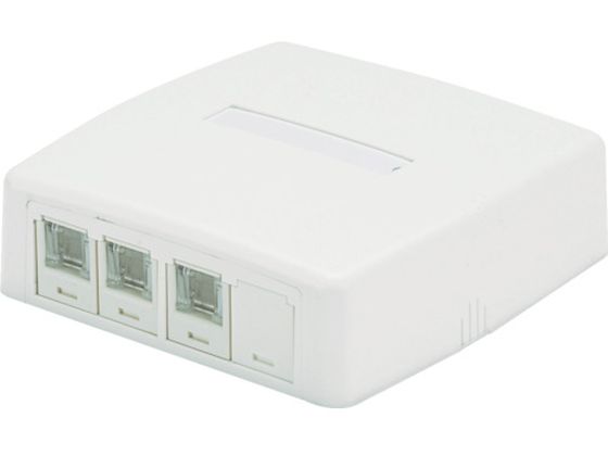 パンドウイット CAT6スプリングシャッター付ローゼットキット 4個口 白