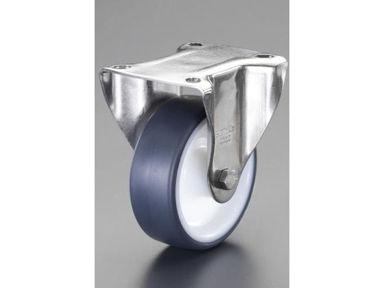 エスコ キャスター 固定金具 ステンレス製 100mm EA986LC-100A