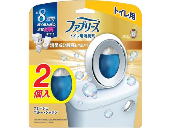 P & G ファブリーズ W消臭 トイレ用消臭剤 フレッシュ・ブルー・シャボン2個