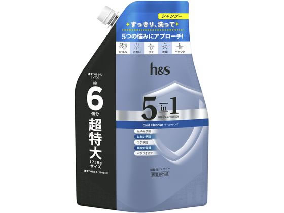 P & G h & s 5in1 クールクレンズシャンプー 替 1.75L