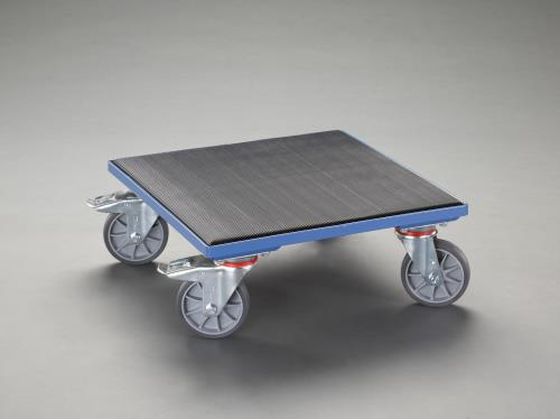 エスコ ドーリー 木製 ゴム張 400kg 500×500mm EA520AD-15