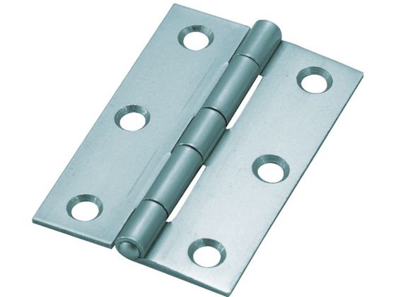 TRUSCO スチール製厚口蝶番 シルバー塗装仕上 全長76mm 10個