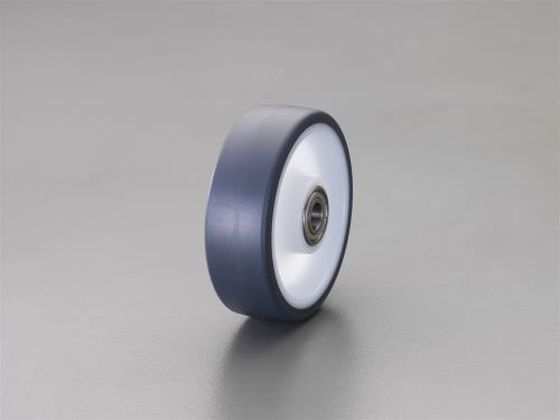 エスコ 車輪 ポリウレタン+ナイロン ボールベアリング 150×45mm