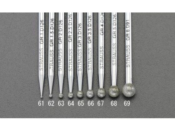 エスコ ダイヤモンドバー 丸 φ3.5mm 45mm EA819DG-66 エスコ ダイヤモンドバー 丸 φ3.5mm 45mm EA819DG-66