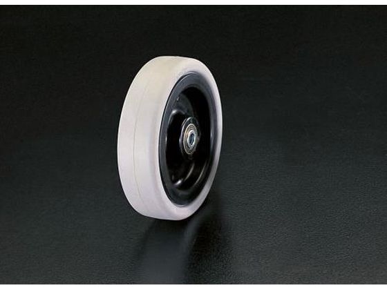 エスコ 車輪 ラバータイヤ ナイロンリム ボールベアリング 150×30mm