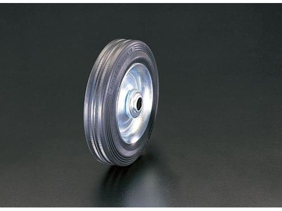エスコ 車輪 ラバータイヤ スチールリム ローラーベアリング 160×40mm