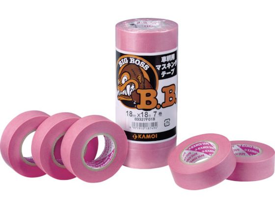 カモ井 マスキングテープ車両塗装用 幅15mm×長さ18m ピンク
