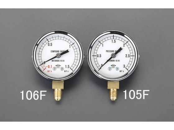 エスコ フレアータイプ連成計 -0.1〜3MPa EA106F-1