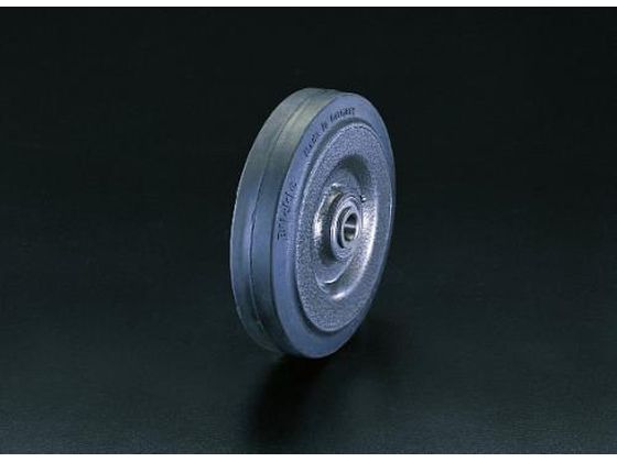 エスコ 車輪 ラバータイヤ スチールリム ボールベアリング 250×60mm