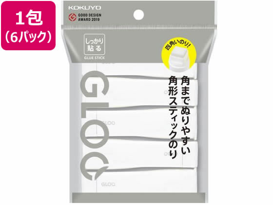 コクヨ スティックのり 四角 しっかり貼るS 5個×6P