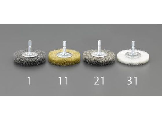 エスコ 軸付ブラシ 平型 ステンレス 六角軸 50mm EA819BL-13 エスコ 軸付ブラシ 平型 ステンレス 六角軸 50mm EA819BL-13