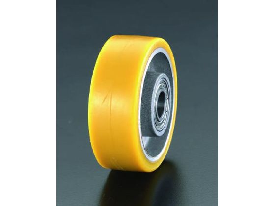 エスコ 車輪 ポリウレタンタイヤ アルミリム ベアリング 200×50mm