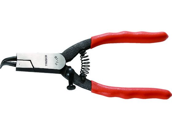 TRUSCO スナップリングプライヤー 軸用 Φ1.0 曲爪51型 51-1B TRUSCO スナップリングプライヤー 軸用 Φ1.0 曲爪51型 51-1B