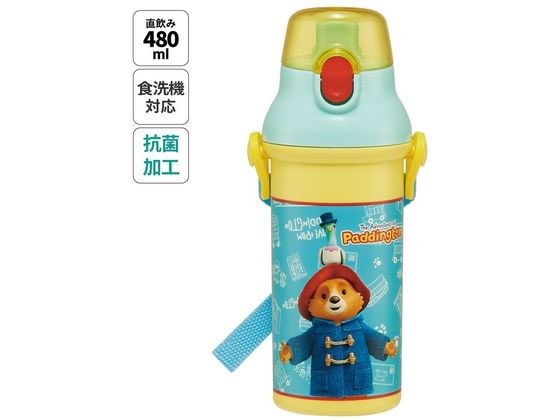 スケーター 抗菌 直飲プラワンタッチボトル 480mL パディントン スケーター 抗菌 直飲プラワンタッチボトル 480mL パディントン