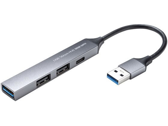 サンワサプライ USB 5Gbps 4ポートコンボ超スリムハブ USB-5H25GM