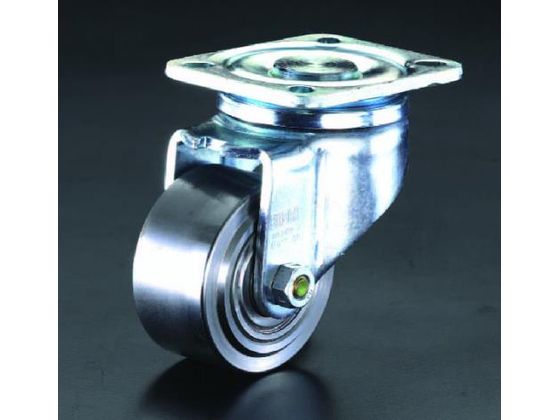 エスコ キャスター 自在金具 スティール車輪 80mm EA986NN-80