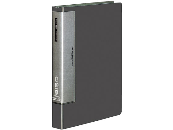 コクヨ クリヤーブック ウェーブカット A4縦60P 濃灰 4冊 ラ-T585DM