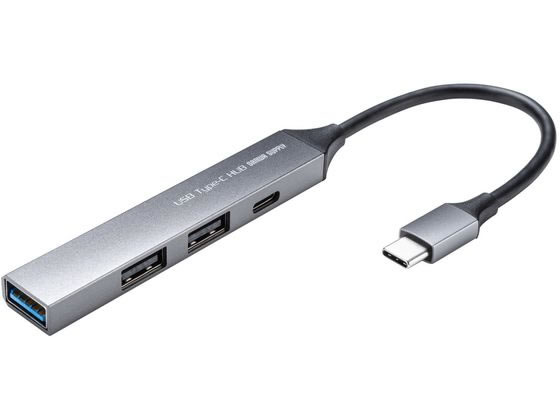 サンワサプライ USB Type-C 4ポートコンボ 超スリムハブ USB-5TC27GM