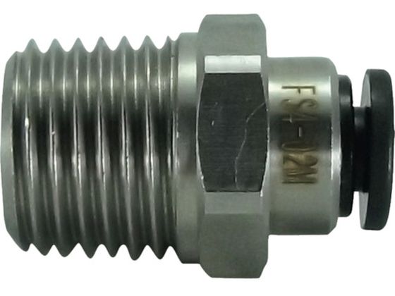 チヨダ ファイブSUSメイルコネクタ 4mm・R1/4 FS4-02M チヨダ ファイブSUSメイルコネクタ 4mm・R1/4 FS4-02M