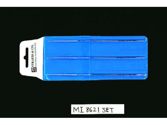 エスコ ダイヤモンドヤスリ 粗・中・細目 140mm 丸 3本 EA826VH-3