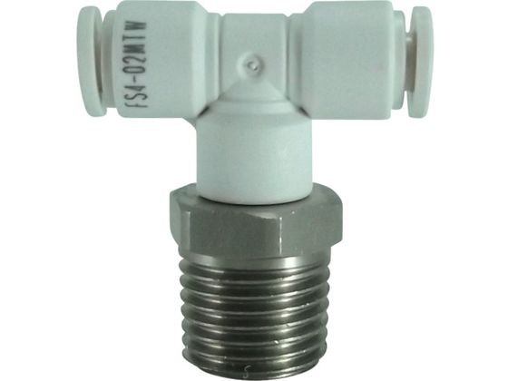 チヨダ ファイブSUSメイルブランチティ 白 4mm・R1/4 FS4-02MTW チヨダ ファイブSUSメイルブランチティ 白 4mm・R1/4 FS4-02MTW