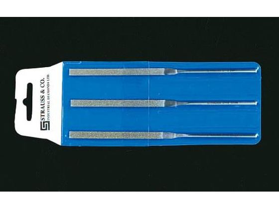エスコ ダイヤモンドヤスリ 粗・中・細目 140mm 平 3本 EA826VJ-1