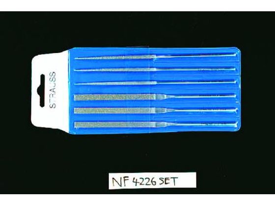 エスコ ダイヤモンドヤスリ 粗・中・細目 140mm 平・丸6本